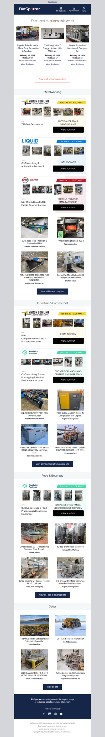 Upcoming BidSpotter Auctions - Don't Miss Out