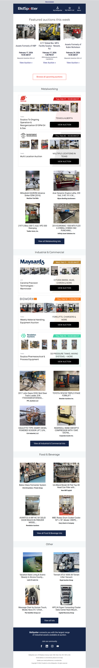 Upcoming BidSpotter Auctions - Don't Miss Out