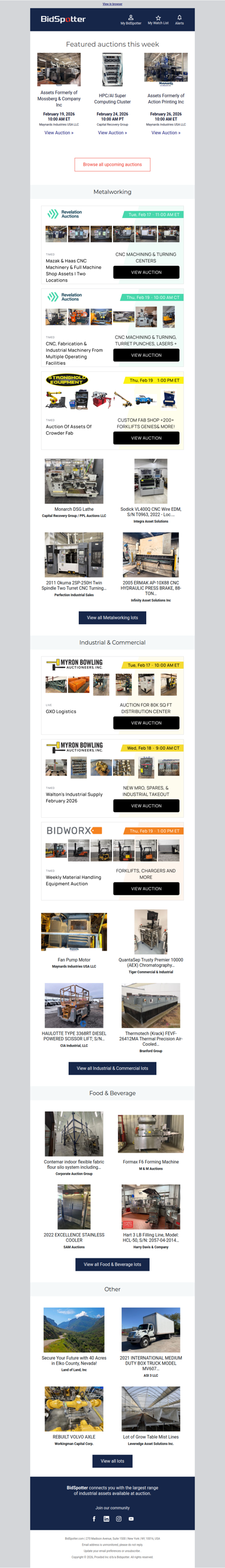 Upcoming BidSpotter Auctions - Don't Miss Out