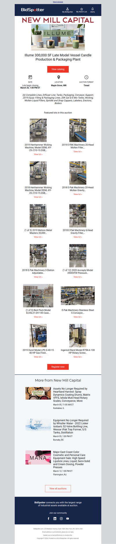 300,000 SF Packaging and Candle Production Plant