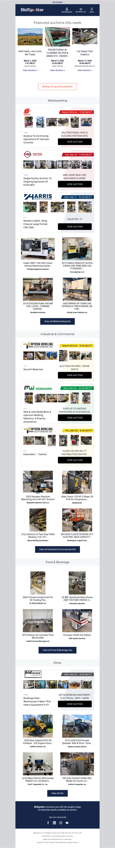 Upcoming BidSpotter Auctions - Don't Miss Out