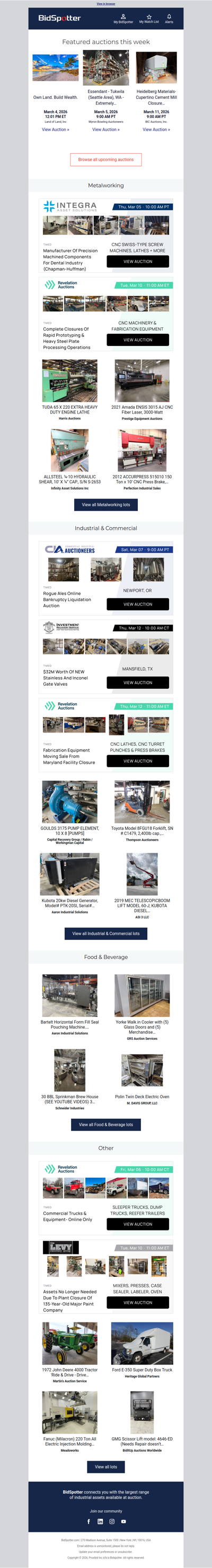 Upcoming BidSpotter Auctions - Don't Miss Out