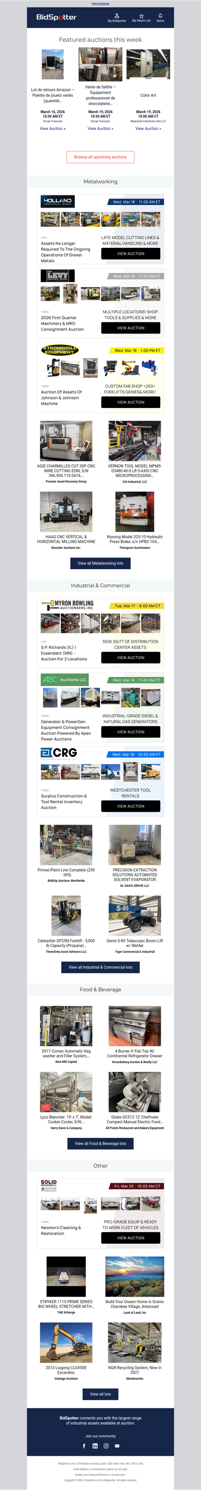 Upcoming BidSpotter Auctions - Don't Miss Out