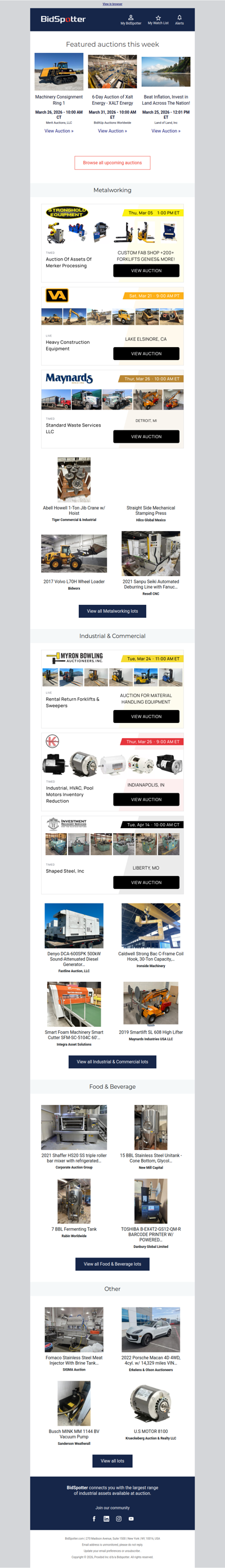 Upcoming BidSpotter Auctions - Don't Miss Out