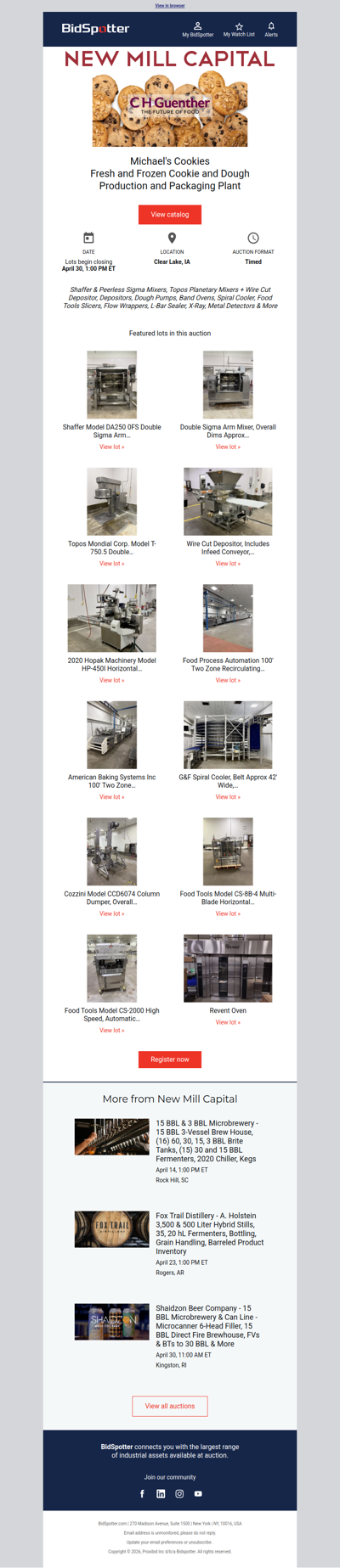 Cookie Production, Packaging & Frozen Dough Plant