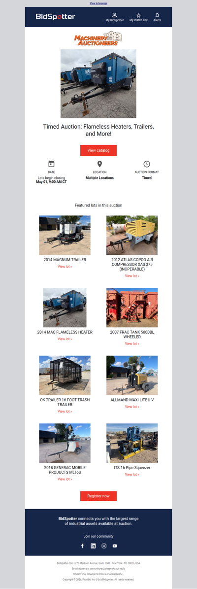 Timed Auction: Flameless Heaters, Trailers, and More!