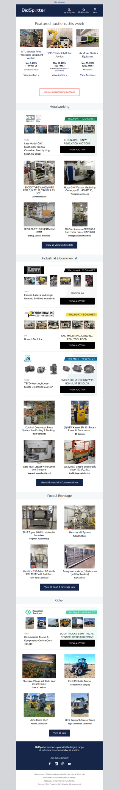 Upcoming BidSpotter Auctions - Don't Miss Out