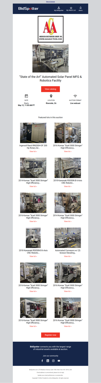 “State of the Art” Automated Solar Panel MFG & Robotics Facility
