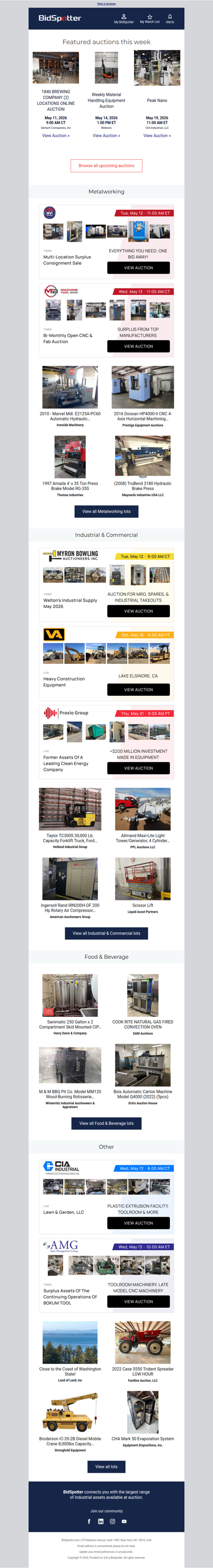 Upcoming BidSpotter Auctions - Don't Miss Out