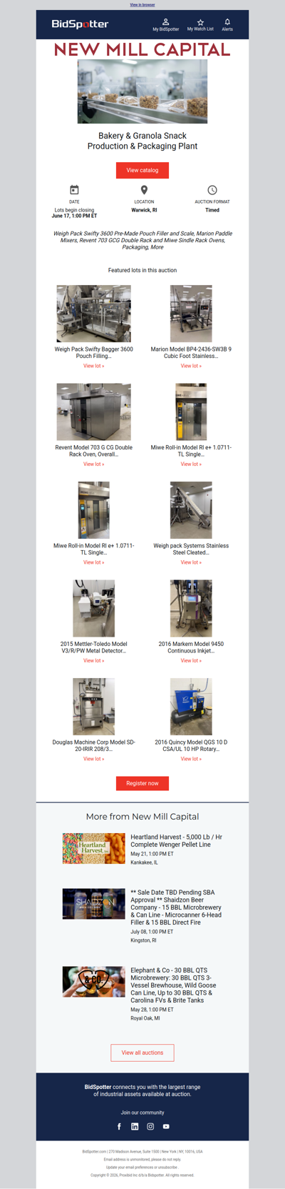 Granola Manufacturing & Packaging Sale 6/17