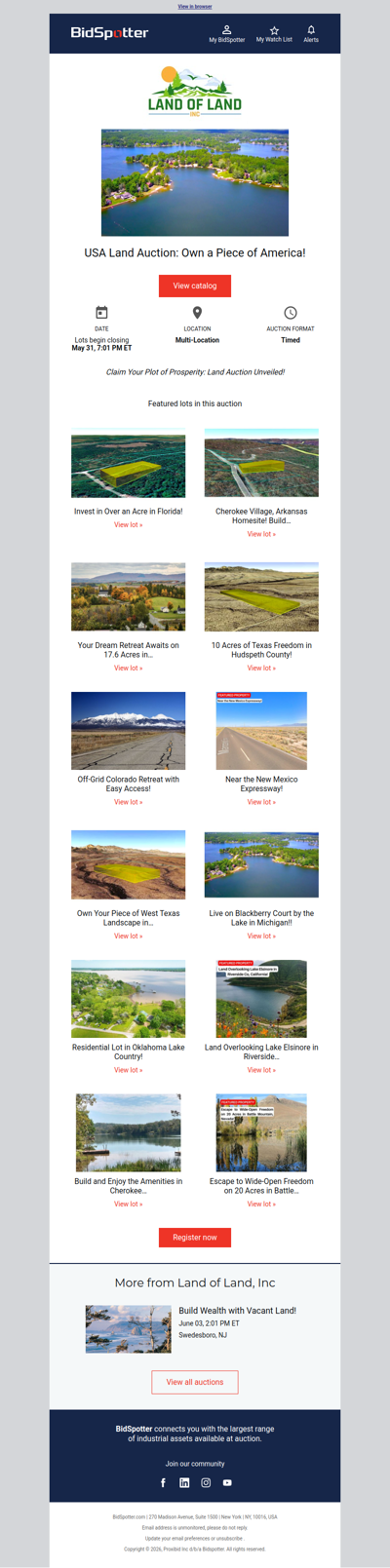 Don’t Miss Out! Land Sale Ends TODAY at 7 PM ET!