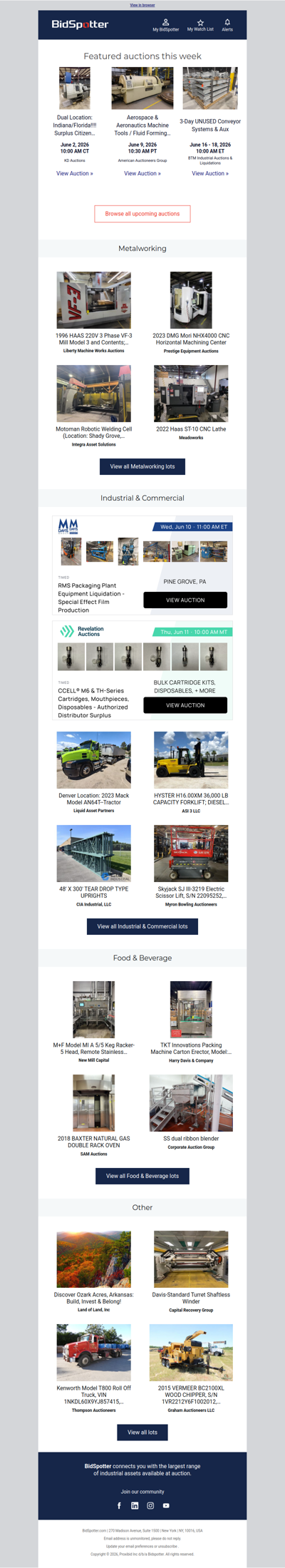 Upcoming BidSpotter Auctions - Don't Miss Out