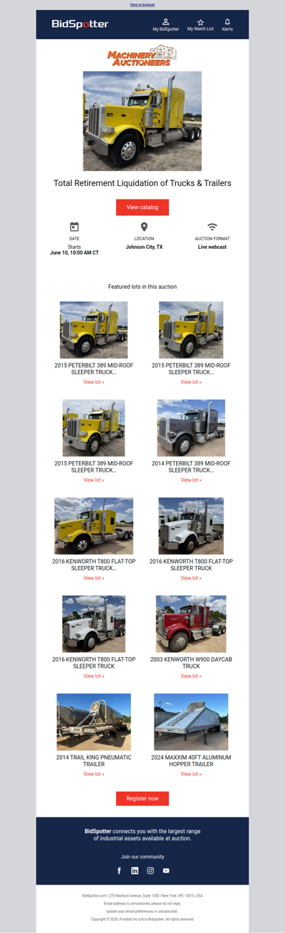 Total Retirement Liquidation of Trucks & Trailers
