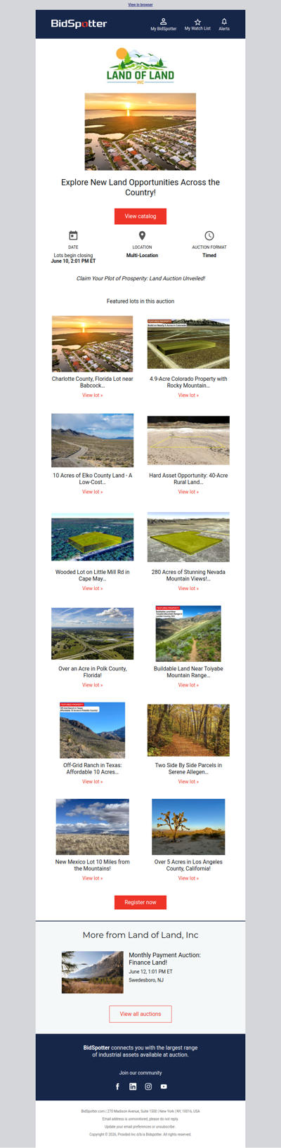 Explore New Land Opportunities Across the Country! | Ends Wednesday!