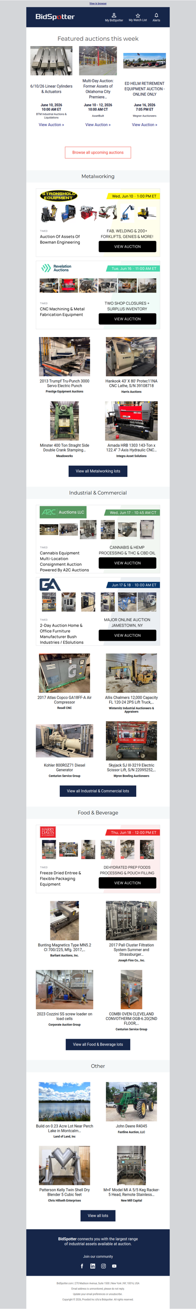 Upcoming BidSpotter Auctions - Don't Miss Out