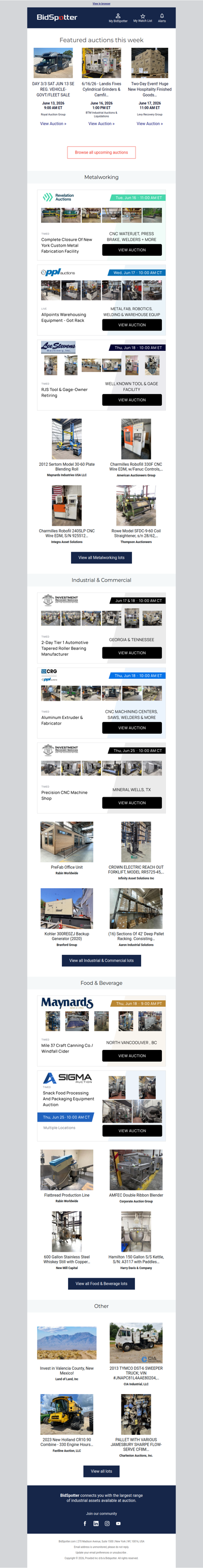 Upcoming BidSpotter Auctions - Don't Miss Out