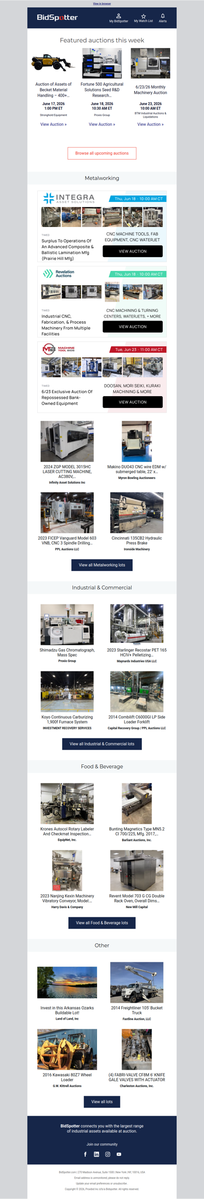 Upcoming BidSpotter Auctions - Don't Miss Out