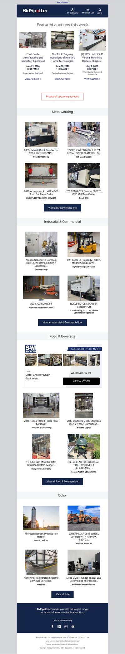 Upcoming BidSpotter Auctions - Don't Miss Out