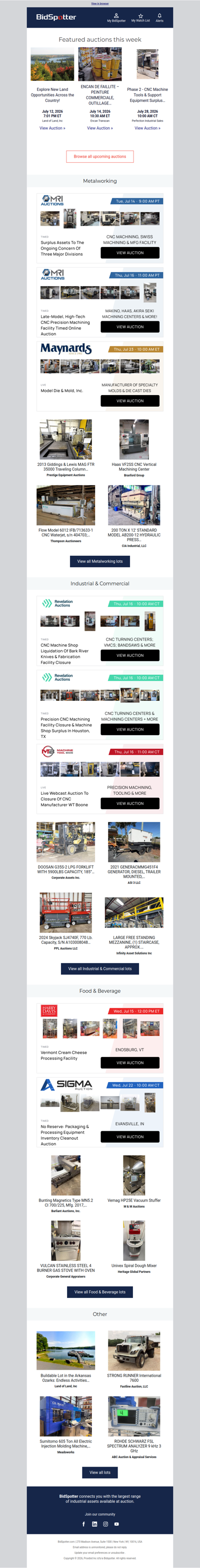 Upcoming BidSpotter Auctions - Don't Miss Out