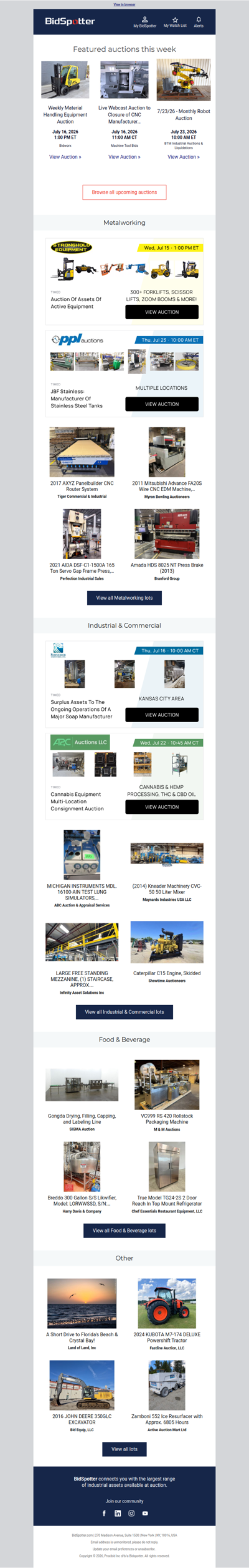 Upcoming BidSpotter Auctions - Don't Miss Out