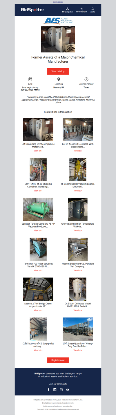 Former Assets of a Major Chemical Manufacturer