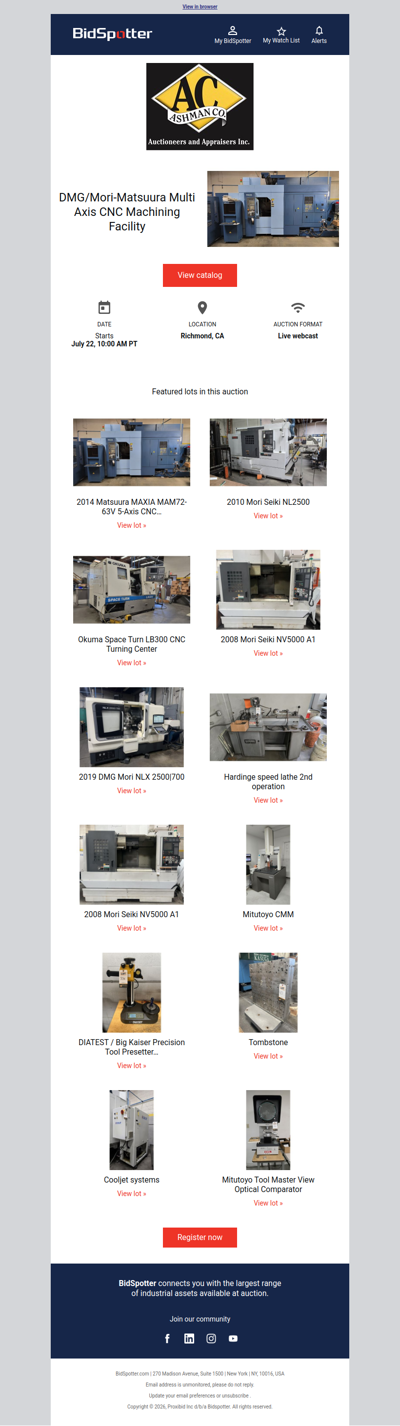 DMG/Mori-Matsuura Multi Axis CNC Machining Facility | July 22