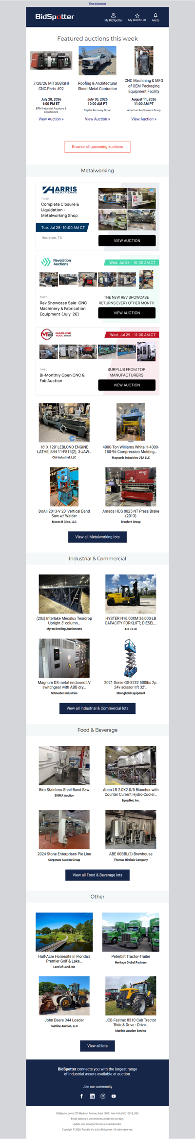 Upcoming BidSpotter Auctions - Don't Miss Out