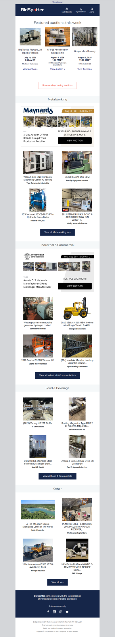 Upcoming BidSpotter Auctions - Don't Miss Out