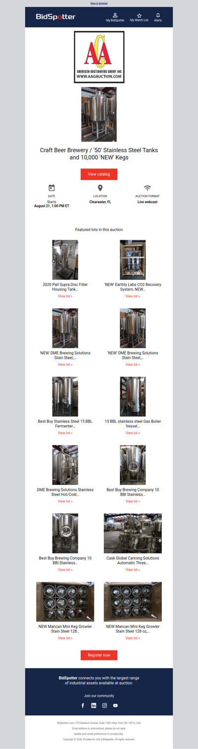 Craft Beer Brewery / Stainless Steel Tanks and 10,000 