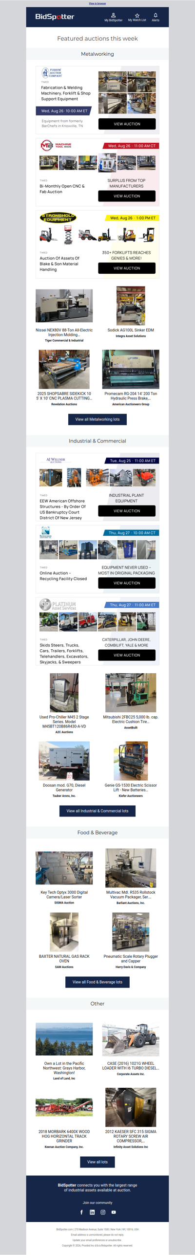 Upcoming BidSpotter Auctions - Don't Miss Out