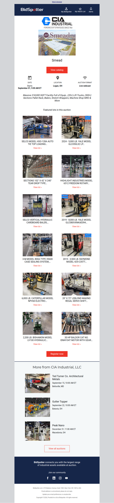 318,000 Sq. Ft. Facility Full of Equipment