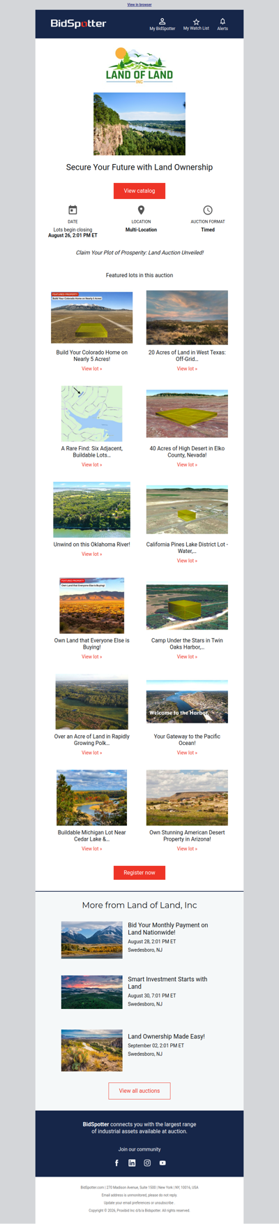 Don’t Miss Out! Land Sale Ends Today at 2 PM ET!