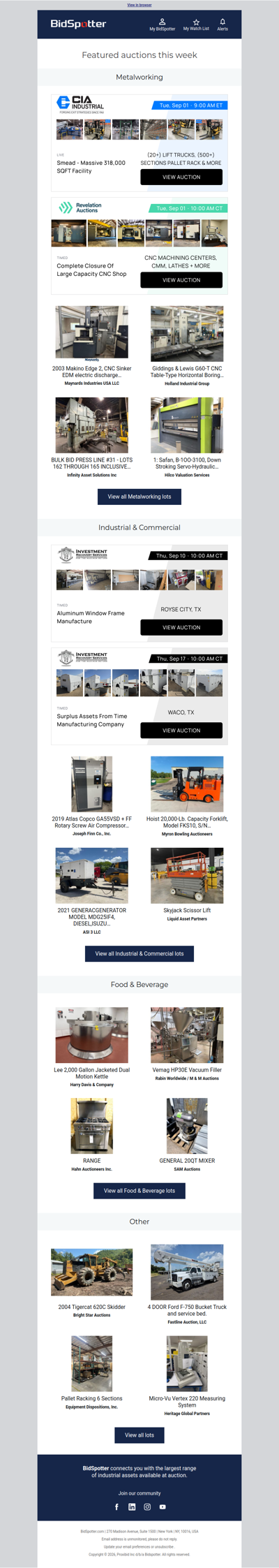 Upcoming BidSpotter Auctions - Don't Miss Out