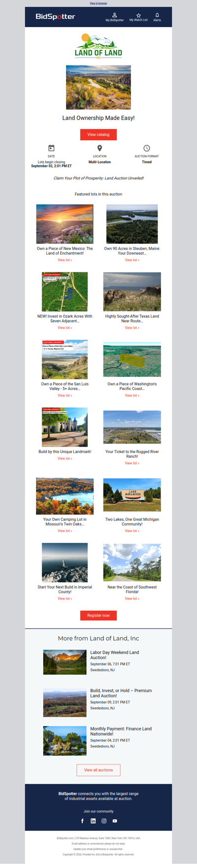 Land Ownership Made Easy! Land Sale Ends Tomorrow at 2PM ET!