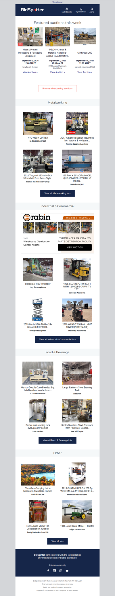 Upcoming BidSpotter Auctions - Don't Miss Out