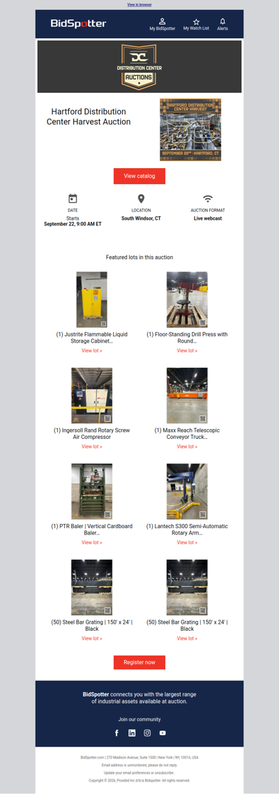 Hartford Distribution Center Harvest Auction