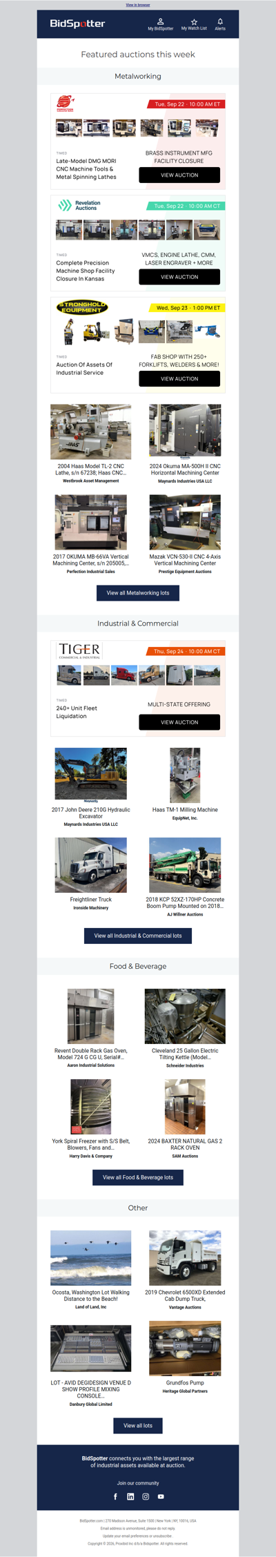 Upcoming BidSpotter Auctions - Don't Miss Out