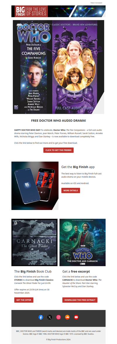 ✨ FREE DOCTOR WHO AUDIO DRAMA INSIDE! ✨