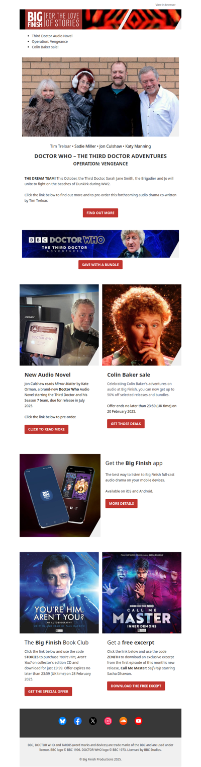 🌟 BIG Colin Baker sale! Ends soon! 🌟