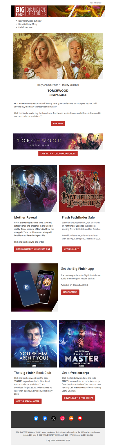 😀 Pathfinder Sale 😀 Missy cover 😀 New Torchwood