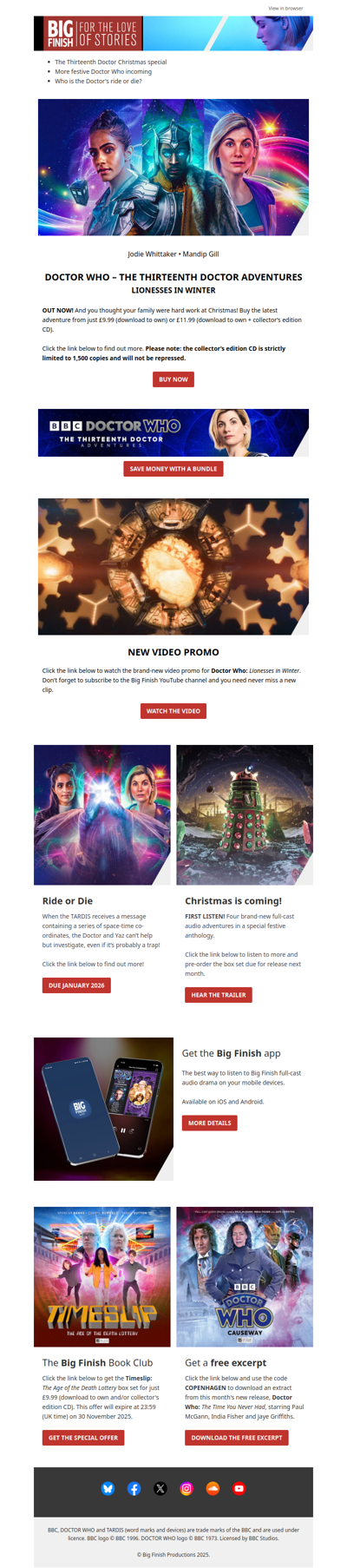 ❄️ OUT NOW! Doctor Who: Lionesses in Winter ❄️