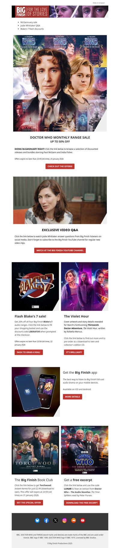 🛒 Double sale inside! 🛒 Doctor Who and Blake's 7! 🛒