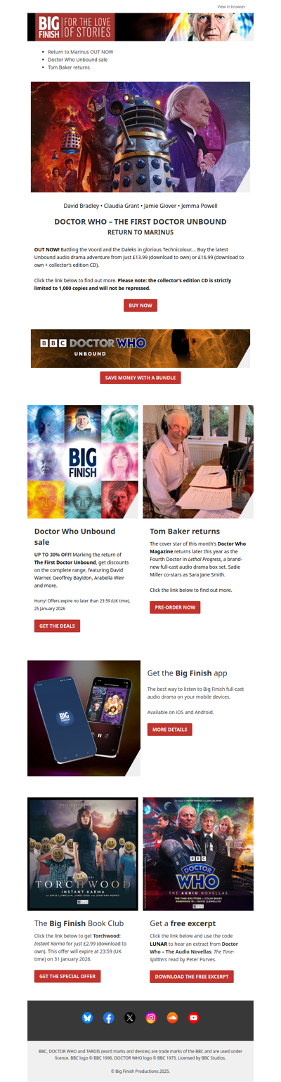💰 SAVE on Doctor Who Unbound audio adventures 💰