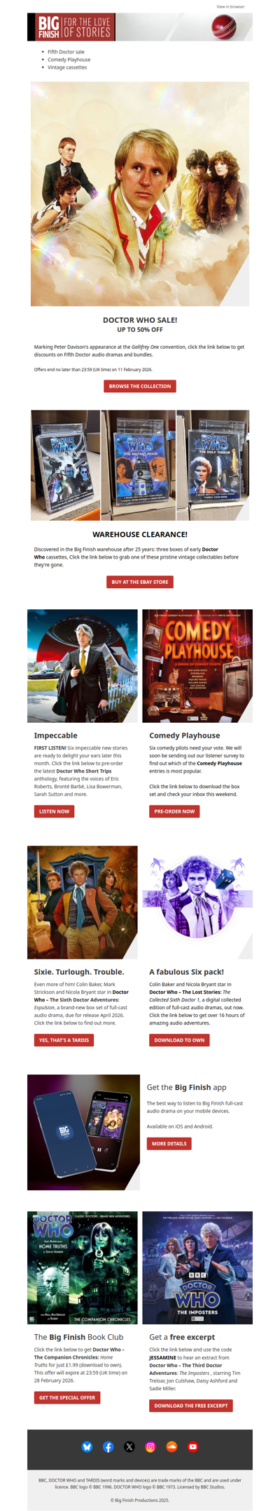 🏏🥬 HUGE DOCTOR WHO SALE NOW ON! 🥬🏏