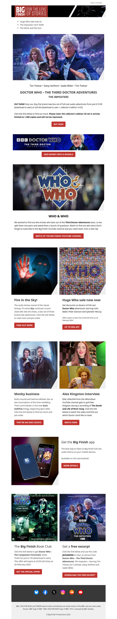 INSIDE ✅ New Third Doctor audio ✅ Dark Gallifrey news ✅ Alex Kingston ✅