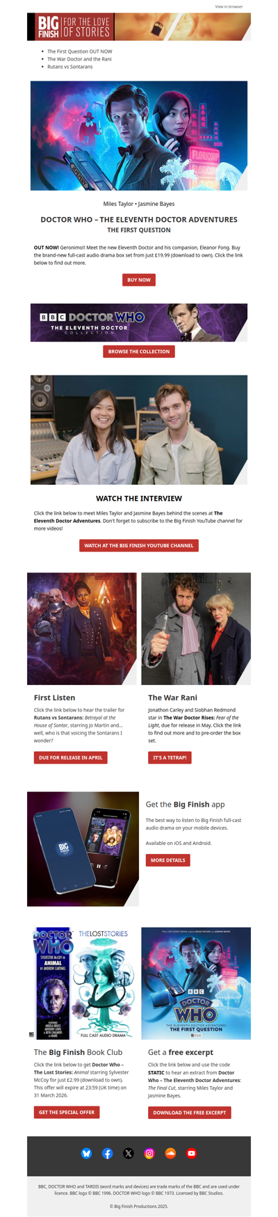 🆕 OUT NOW: The Eleventh Doctor Adventures – The First Question