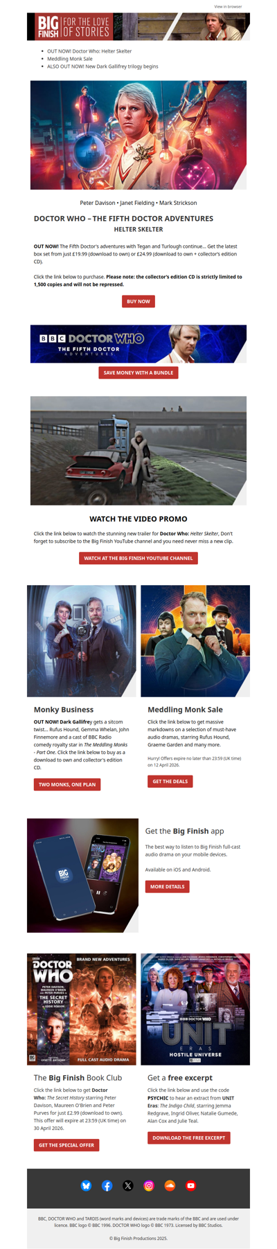 🚀 TWO new Doctor Who audio dramas OUT NOW!