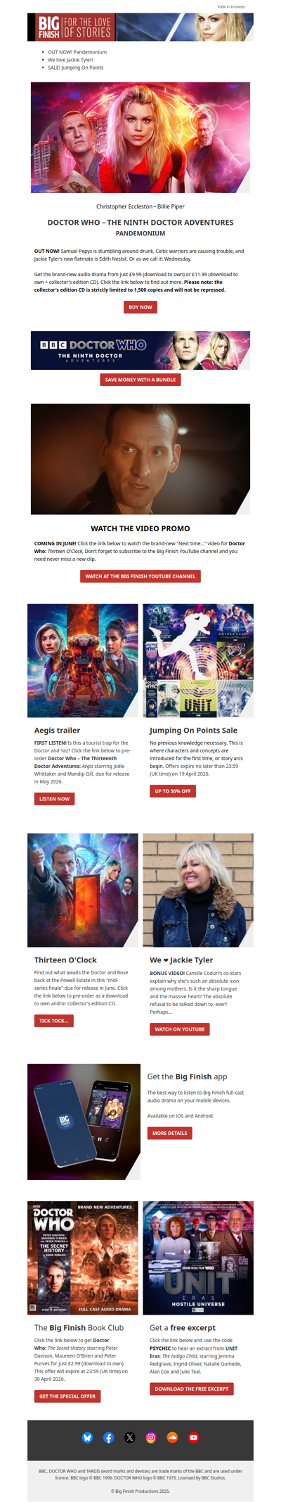 😵‍💫 Christopher Eccleston and Billie Piper: Pandemonium OUT NOW 😵‍💫