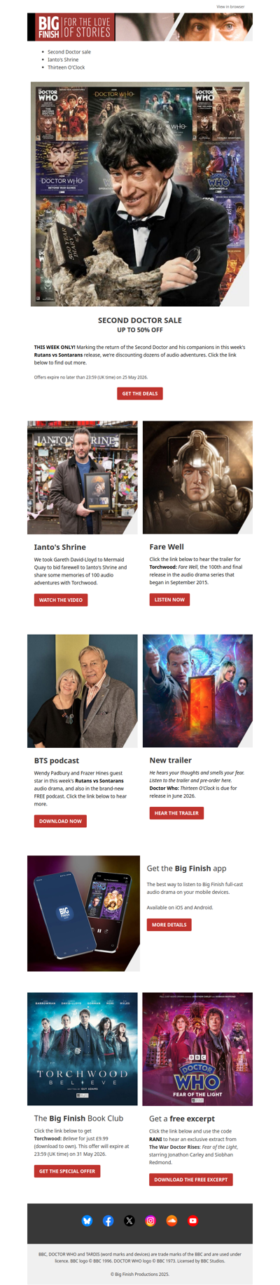 DOCTOR WHO SAL:E! 🪈🎶 Second Doctor up to 50% off!