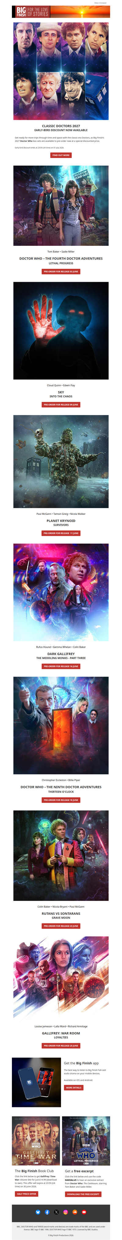 Early-bird Classic Doctor Who offer! 🐦